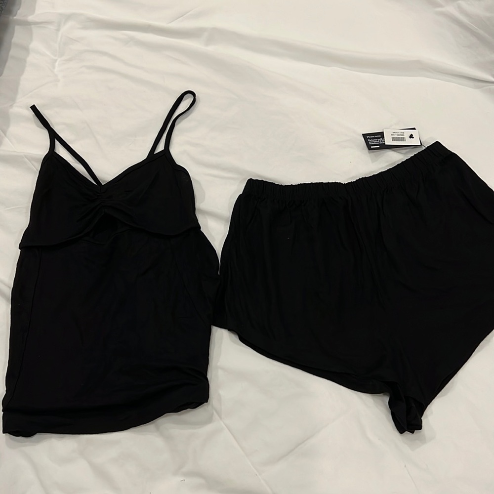 Ninety Percent Black Pajama Set Size XS